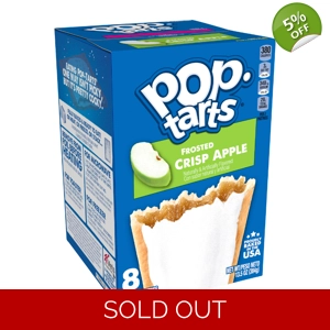 Pop Tarts - Frosted Crisp Apple - Kelloggs Pop-Tarts 8 Pack Box - 384g